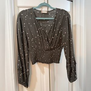 Altar'd State Grey Polka Dot Crop
